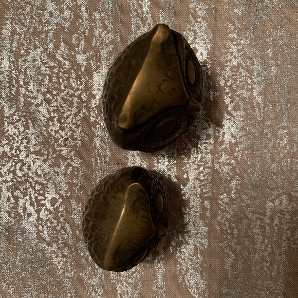 Vintage set of MCM brass owls - Picture 5 of 7